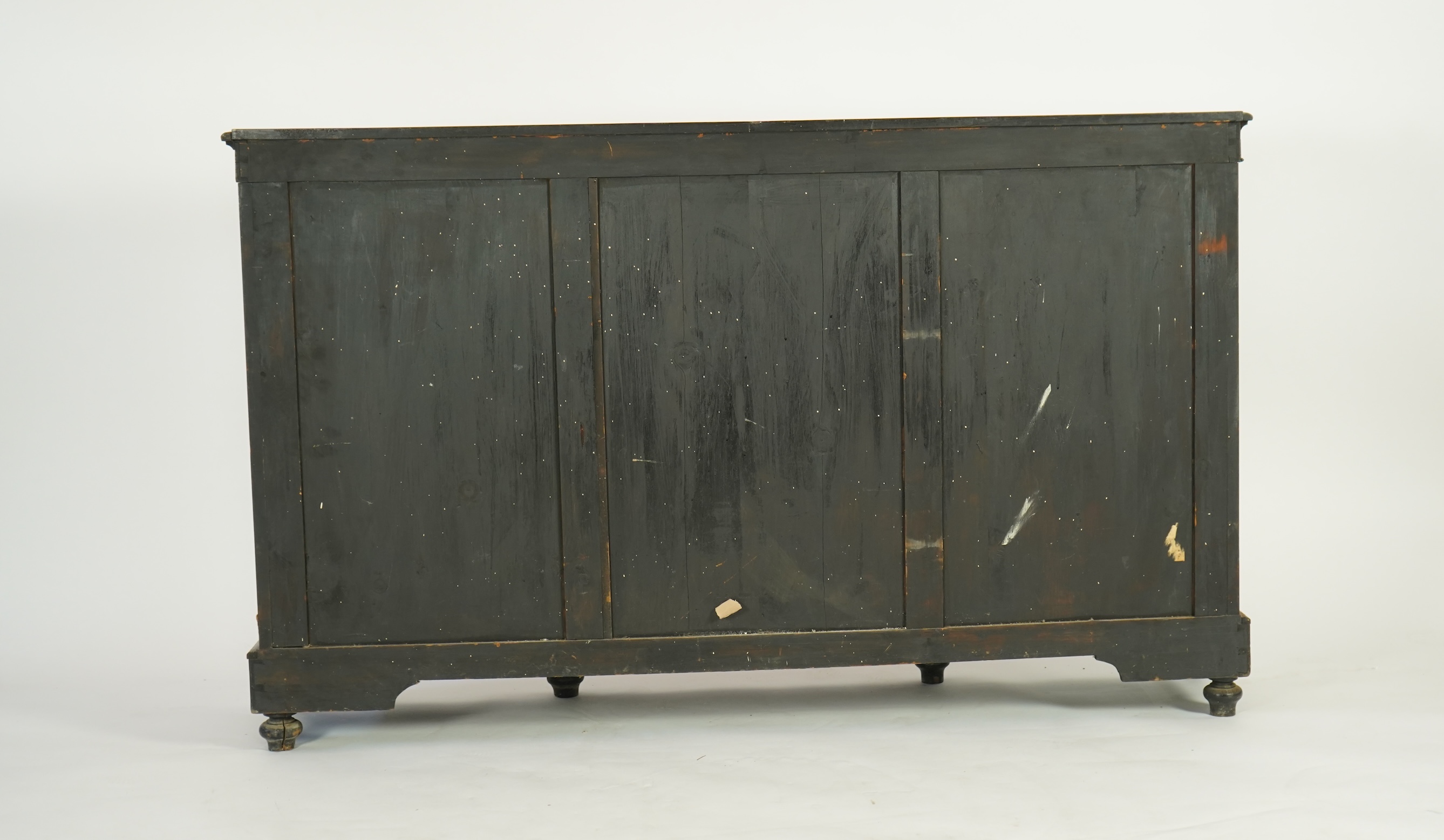 A Victorian birds eye maple banded, gilt metal mounted figured walnut side cabinet
